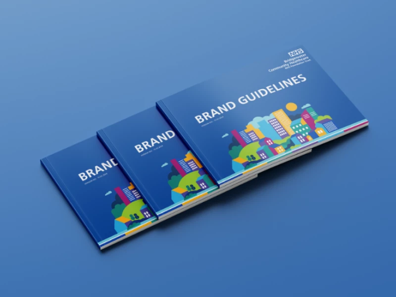 Bridgewater Community Healthcare NHS FT brand guidelines print design