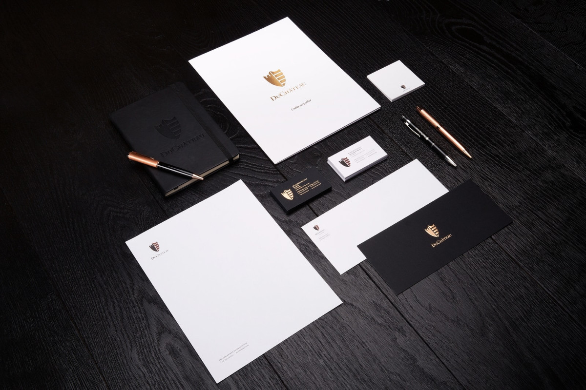 DuChateau stamped stationerynprint design
