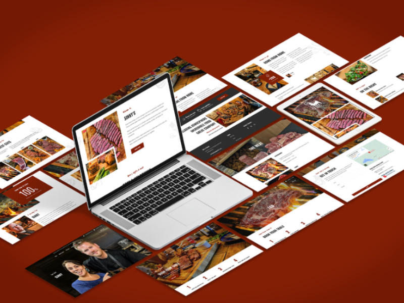 Sinky's Beer Garden & Grill website design by Bald Bear.