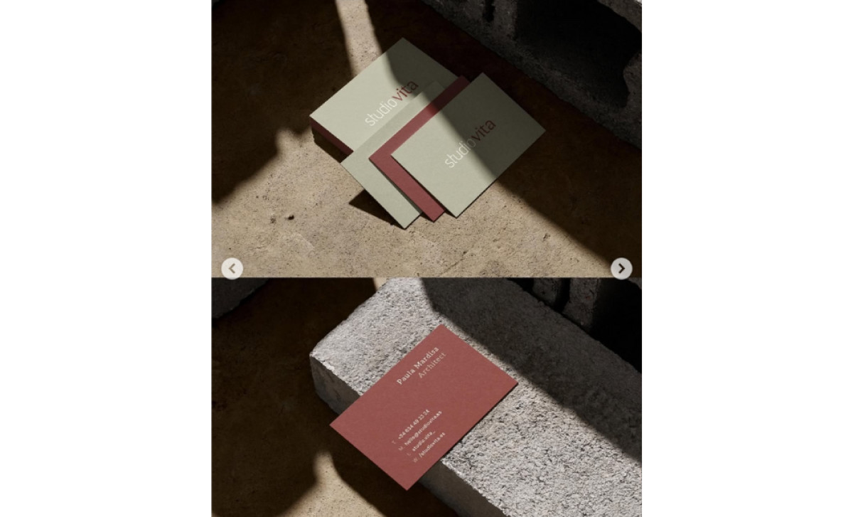 Studio VITA print design business cards.