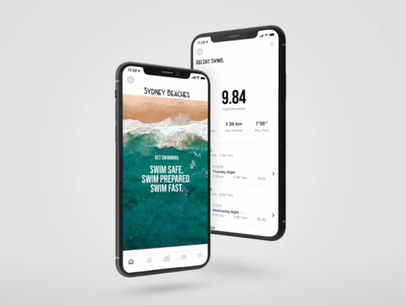 Sydney Beaches app design by Syd White Tear.