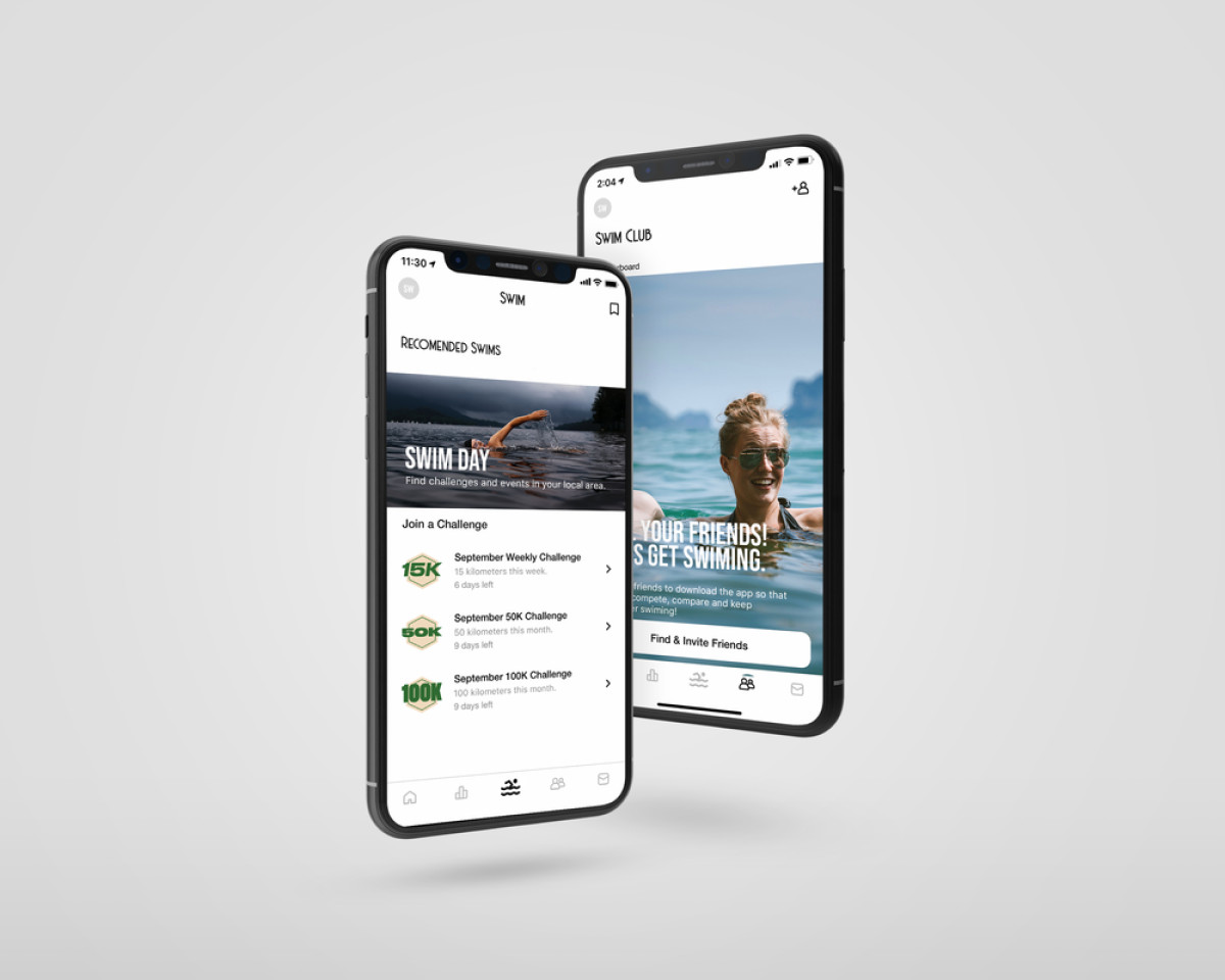 Sydney Beaches app design recommended swims and swim club features.