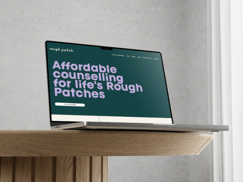 Rough Patch Counselling website design by Eb and Flo Digital.