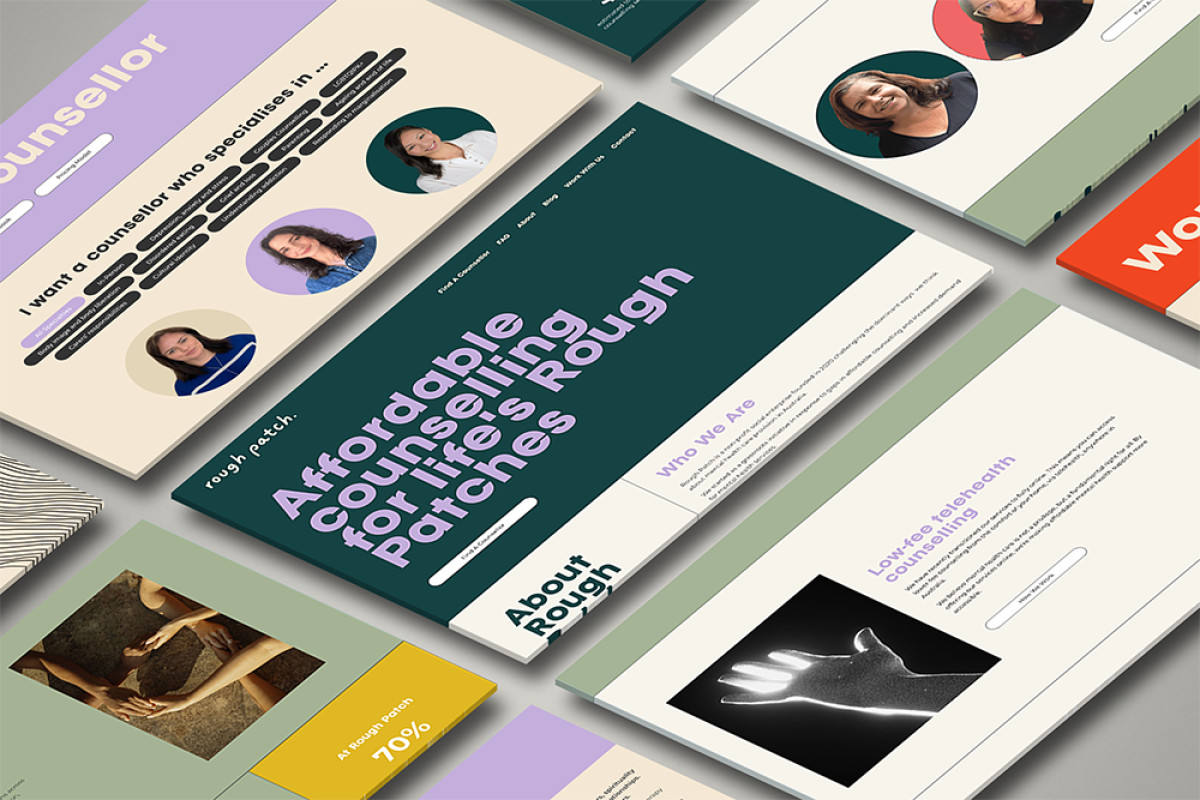 Rough Patch Counselling website design by Eb and Flo Digital.