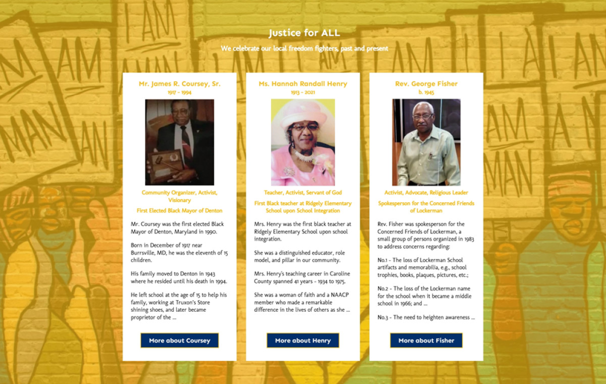 NAACP Caroline County Branch website design.