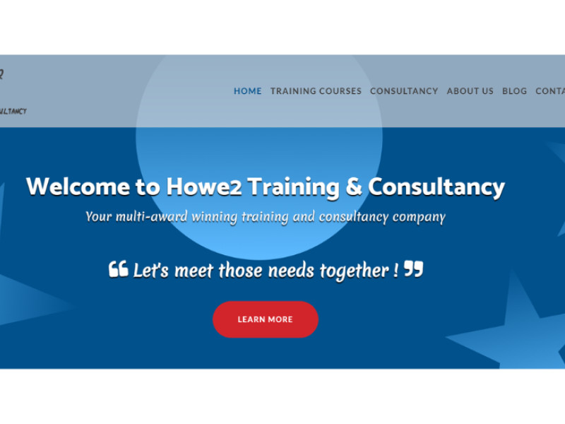 Howe2 Training & Consultancy website design.