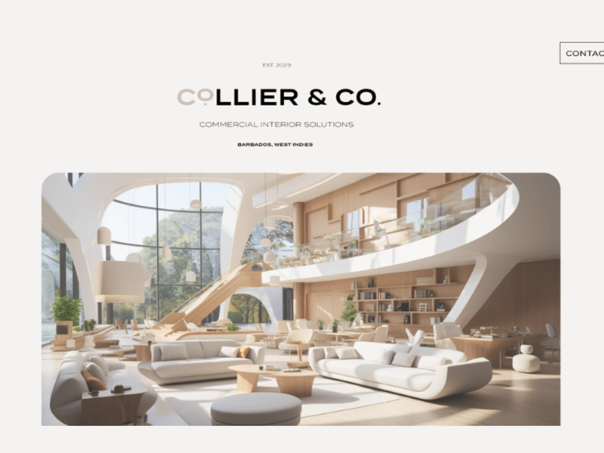 Collier & Co. Commercial Interior Solutions website design by The Simple Agency.