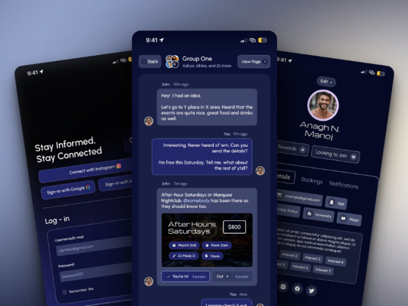 iConnect App Design by 8px Studio.