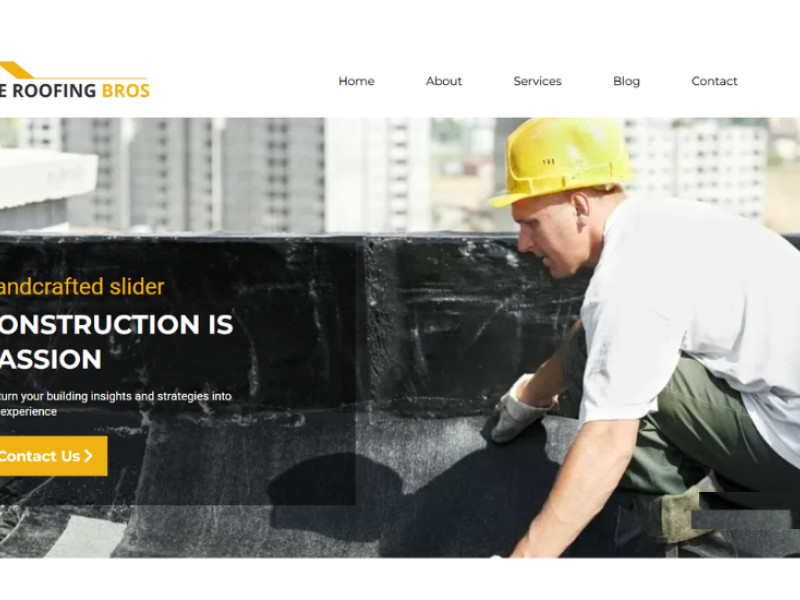 The Roofing Bros website design by DG Pro Ventures.