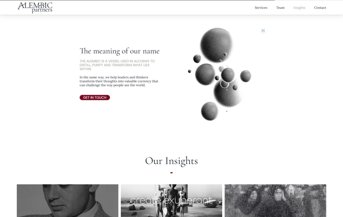 Alembic Partners Website Design Analysis by OmniBrand.