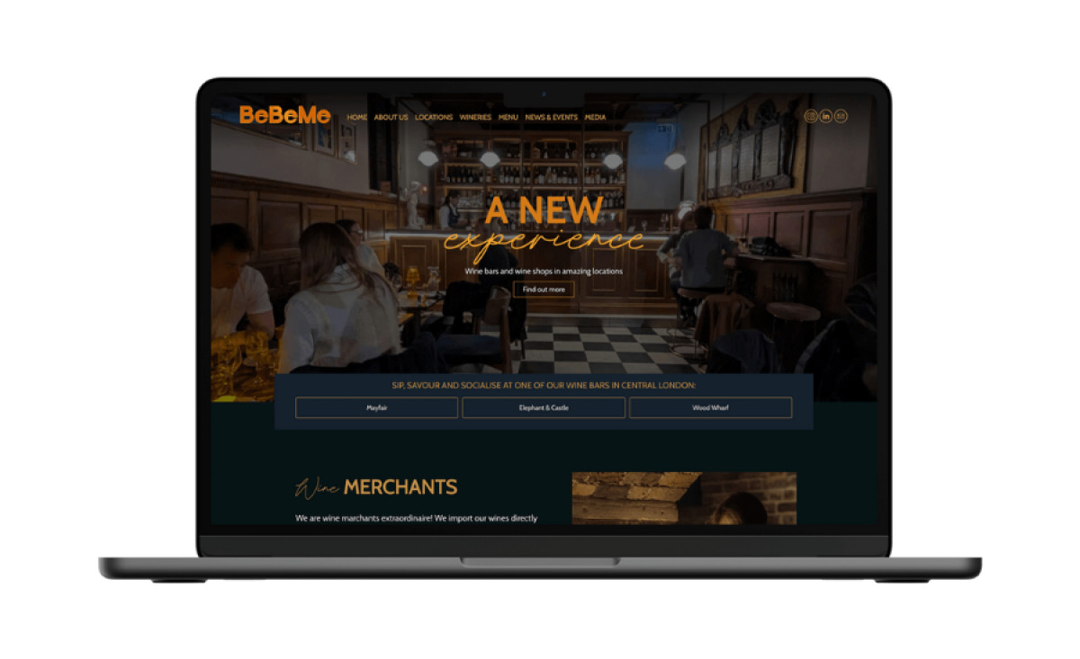 BeBeMe website design by Lagerstedt Creative.