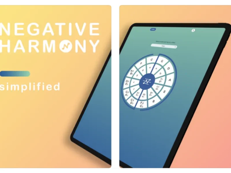 Negative Harmony – Simplified  app design by Chimera Studio.