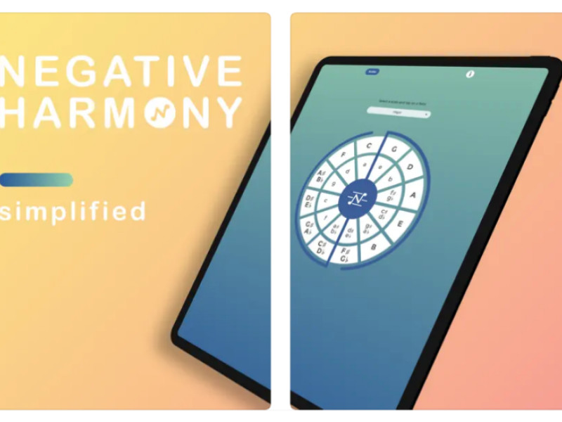 Negative Harmony – Simplified app design by Chimera Studio.