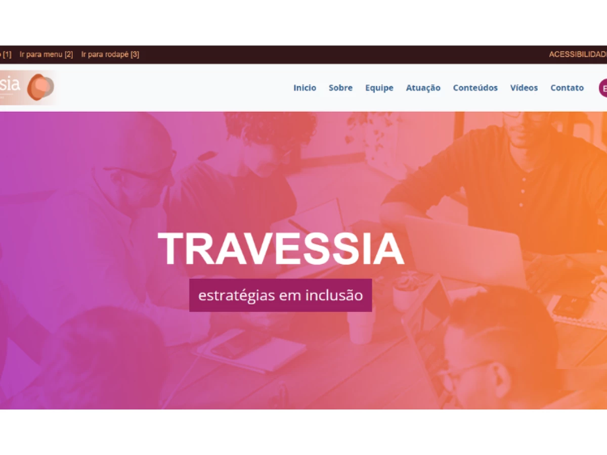Travessia Inclusão website design by Acesso Para Todos.