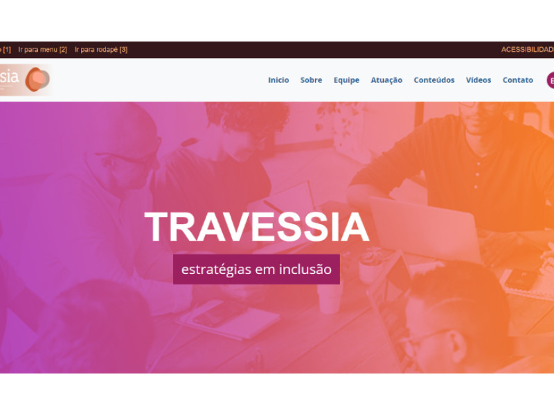 Travessia Inclusão website design by Acesso Para Todos.