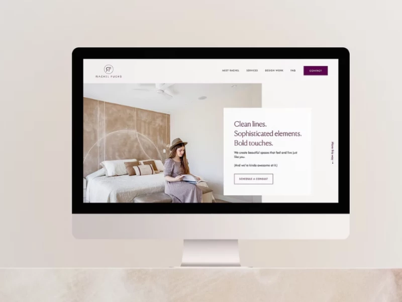Rachel Fuchs Interior Architecture website design by Awaken Studio.