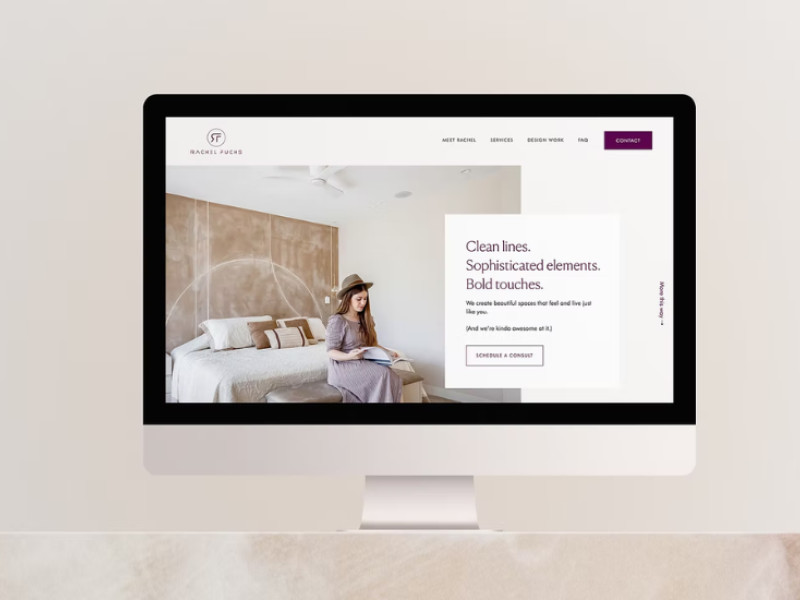 Rachel Fuchs Interior Architecture website design by Awaken Studio.