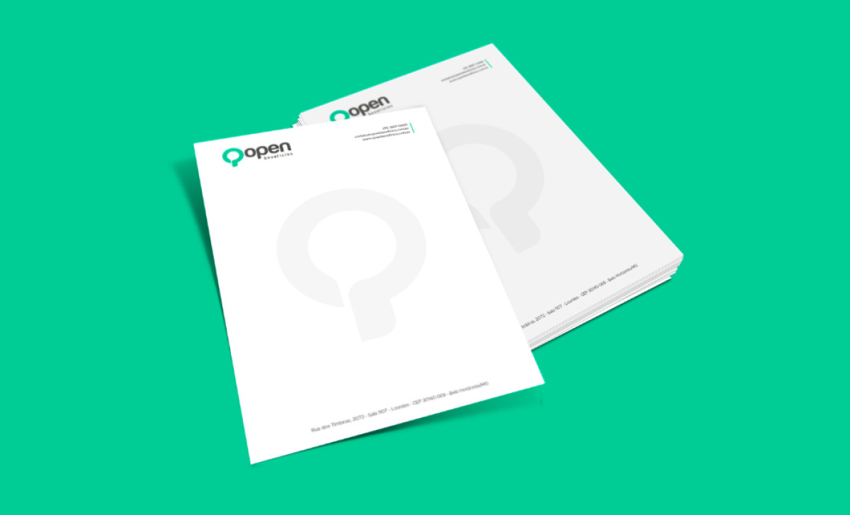 Open Benefits print design by Clash design e Comunicacao.