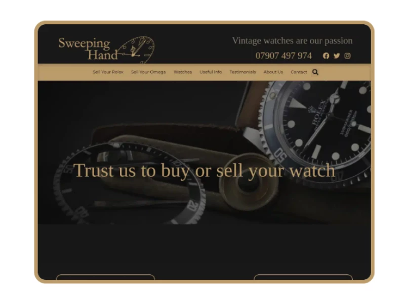 Sweeping Hand website design by Dotjuice
