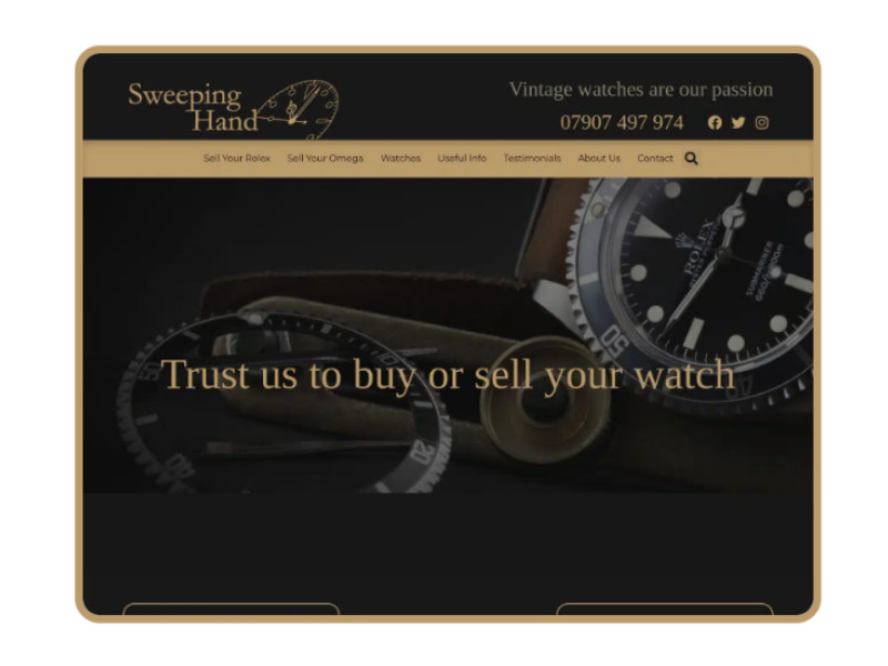 Sweeping Hand website design by Dotjuice