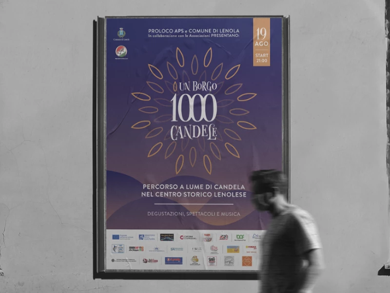Un Borgo 1000 Candele print design by Beat Creative.
