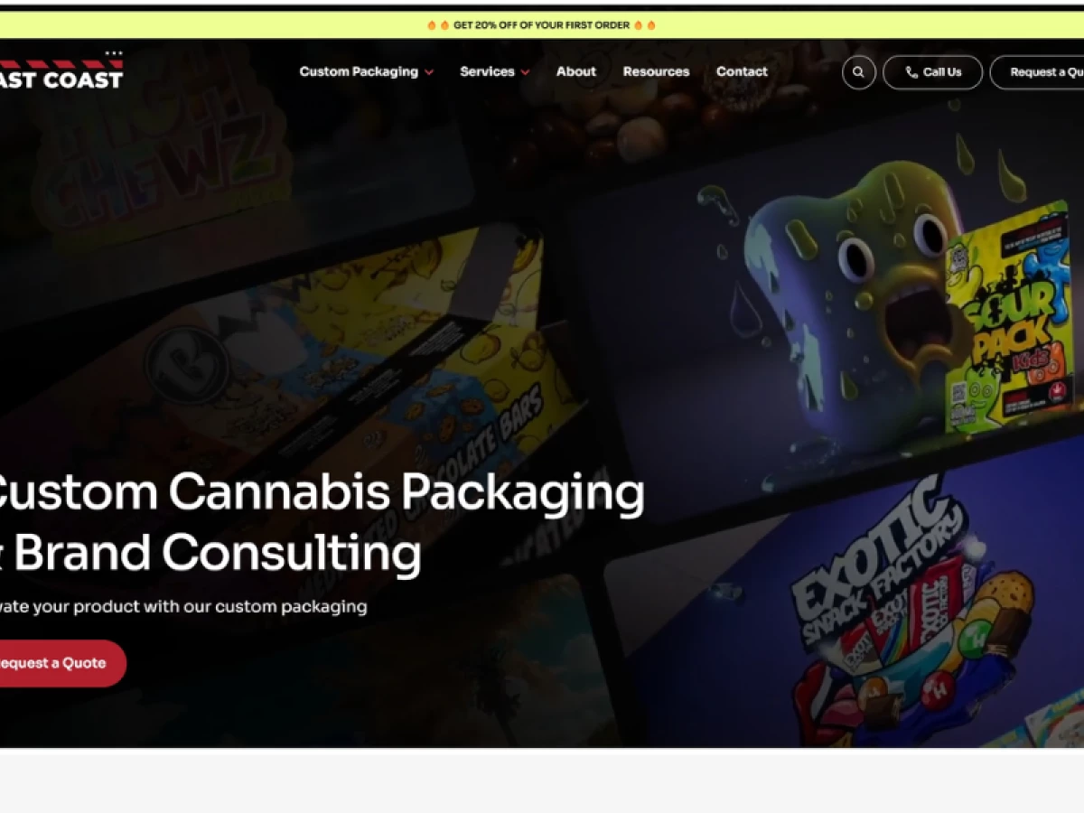 Beast Coast Packaging website design by Digital Silk