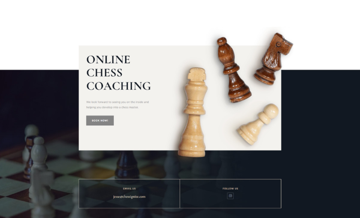 Chess Ignite website design by Wasabi Sites.