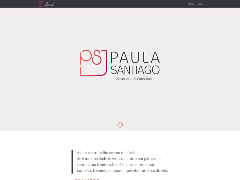 Paula Santiago Law Firm website design by Agencia 221B.