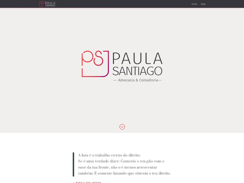 Paula Santiago Law Firm website design by Agencia 221B.