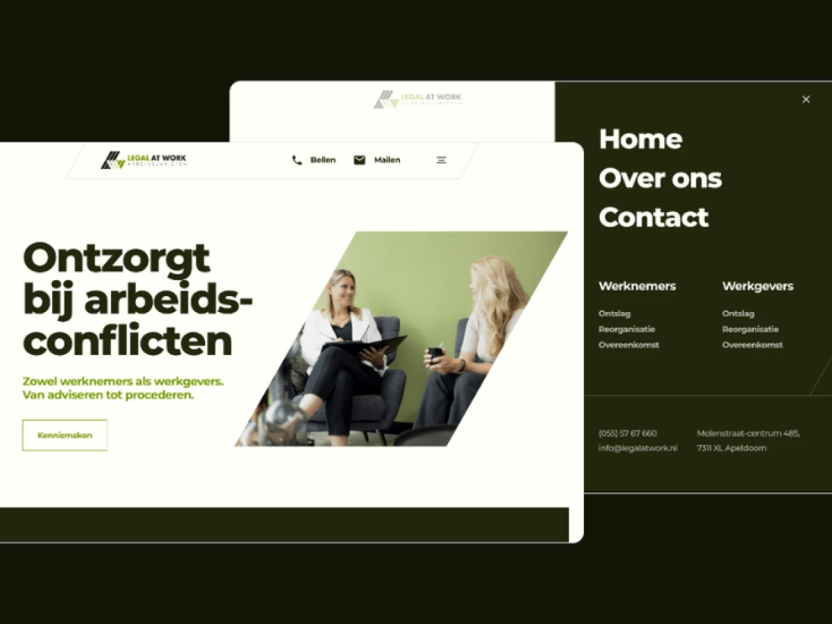 Legal at Work website design by Vonk Agency.