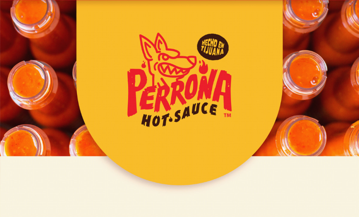 Perrona Hot Sauce packaging design by Mimi Guarnero.