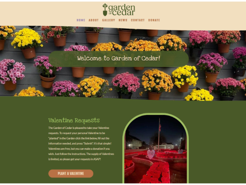 Garden of Cedar website design by Luckychair.