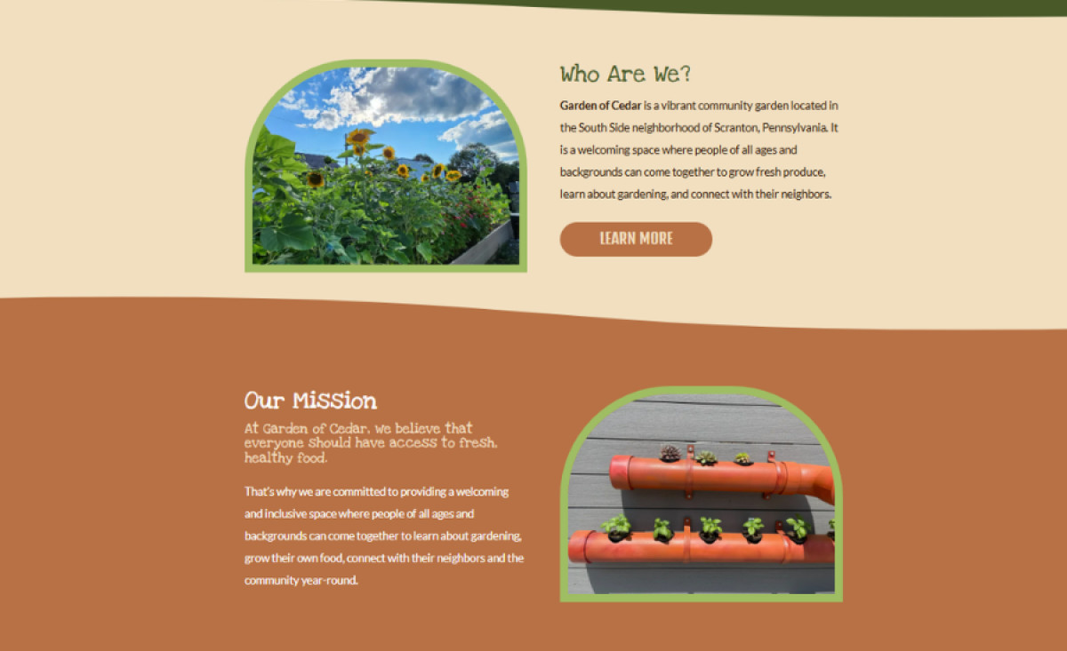 Garden of Cedar website design by Luckychair.