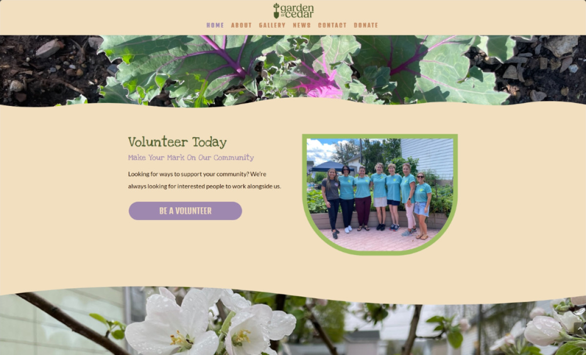 Garden of Cedar website design by Luckychair.