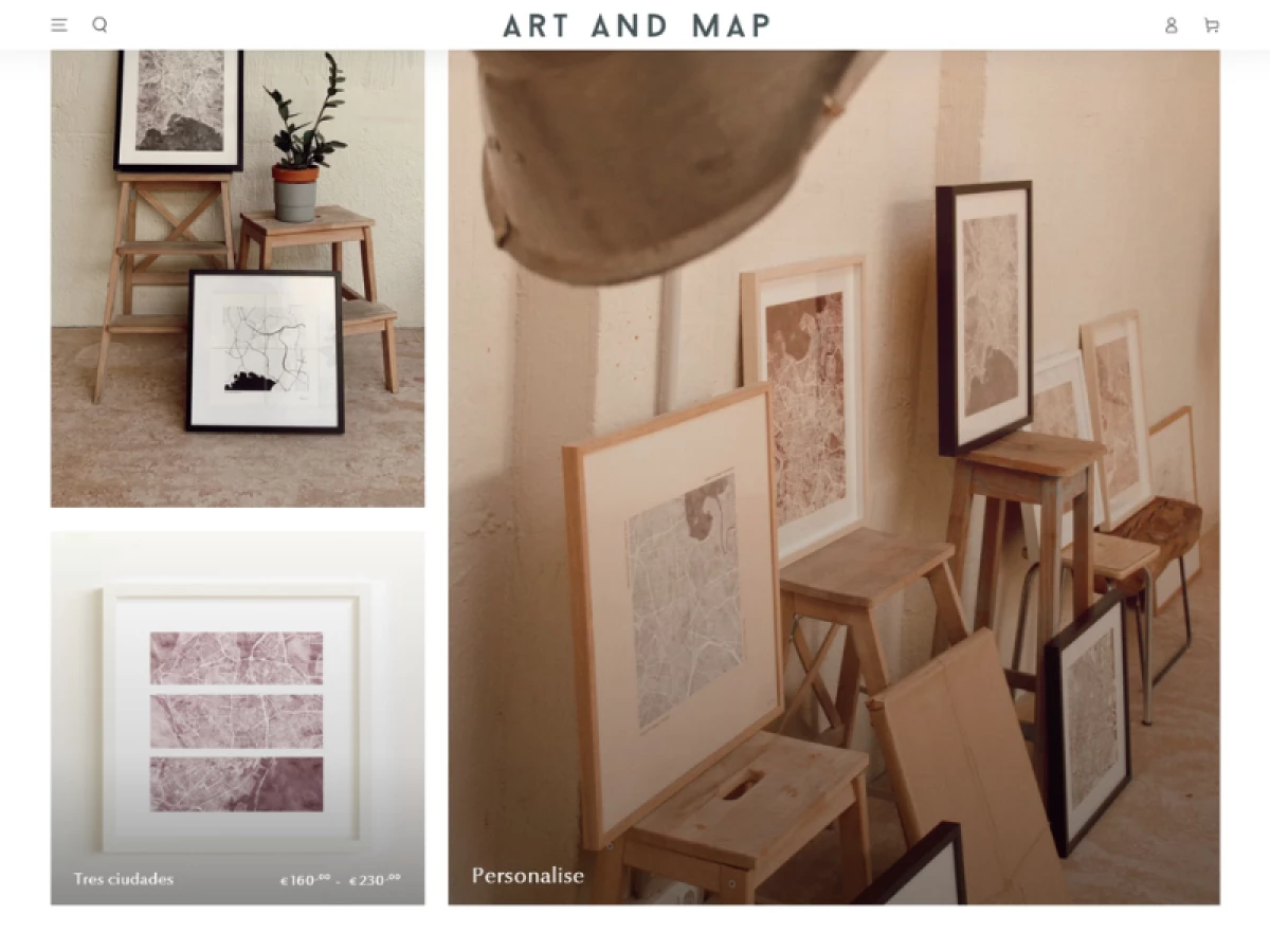 Art and Map website design by Andesany.