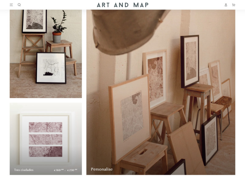 Art and Map website design by Andesany.