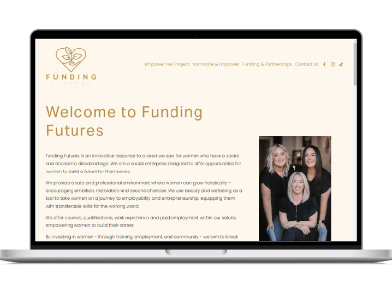 Funding Futures website design by Eighteen