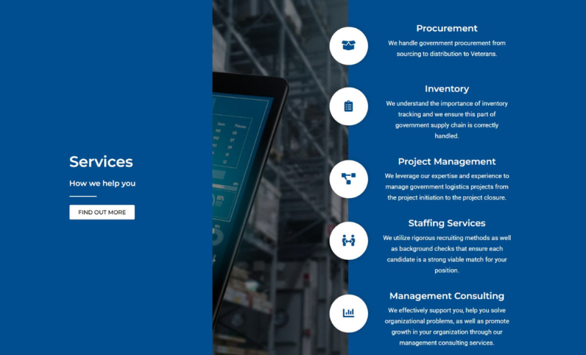 BGFG Solutions website design by Corporately Lucid.