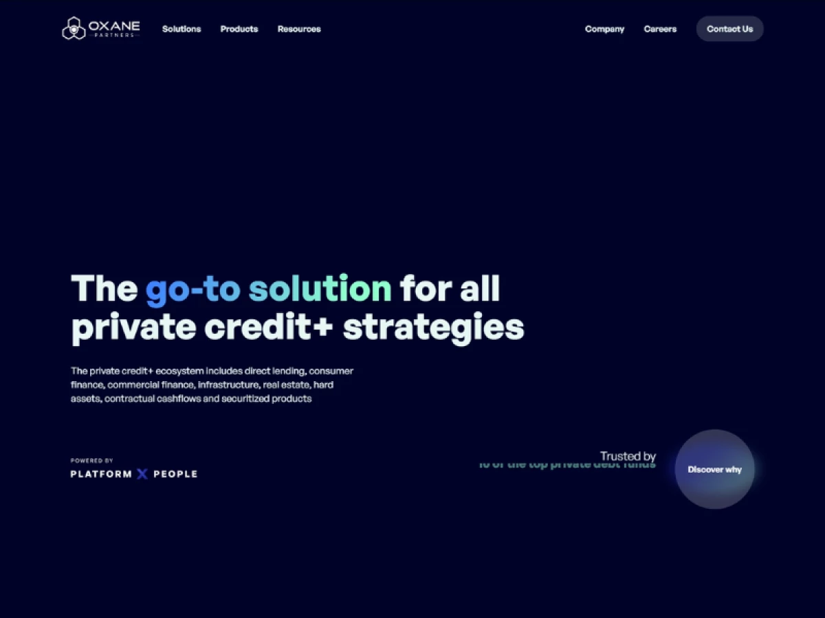 Oxane Partners Website Design by Promatics.
