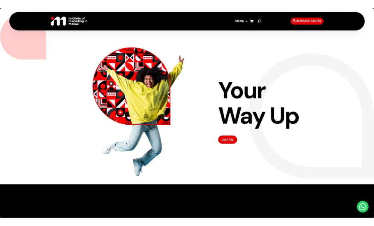 Institute of Marketing in Malawi website design by Gilson Techs