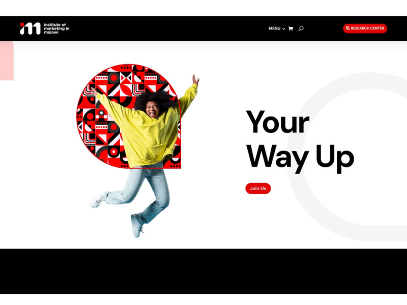 Institute of Marketing in Malawi website design by Gilson Techs