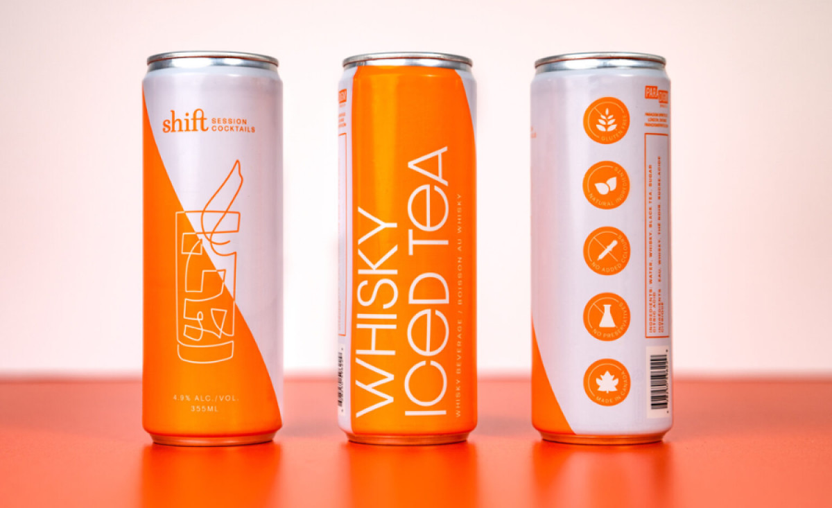 Shift Session Cocktails Packaging Design by Kim Love Designs.