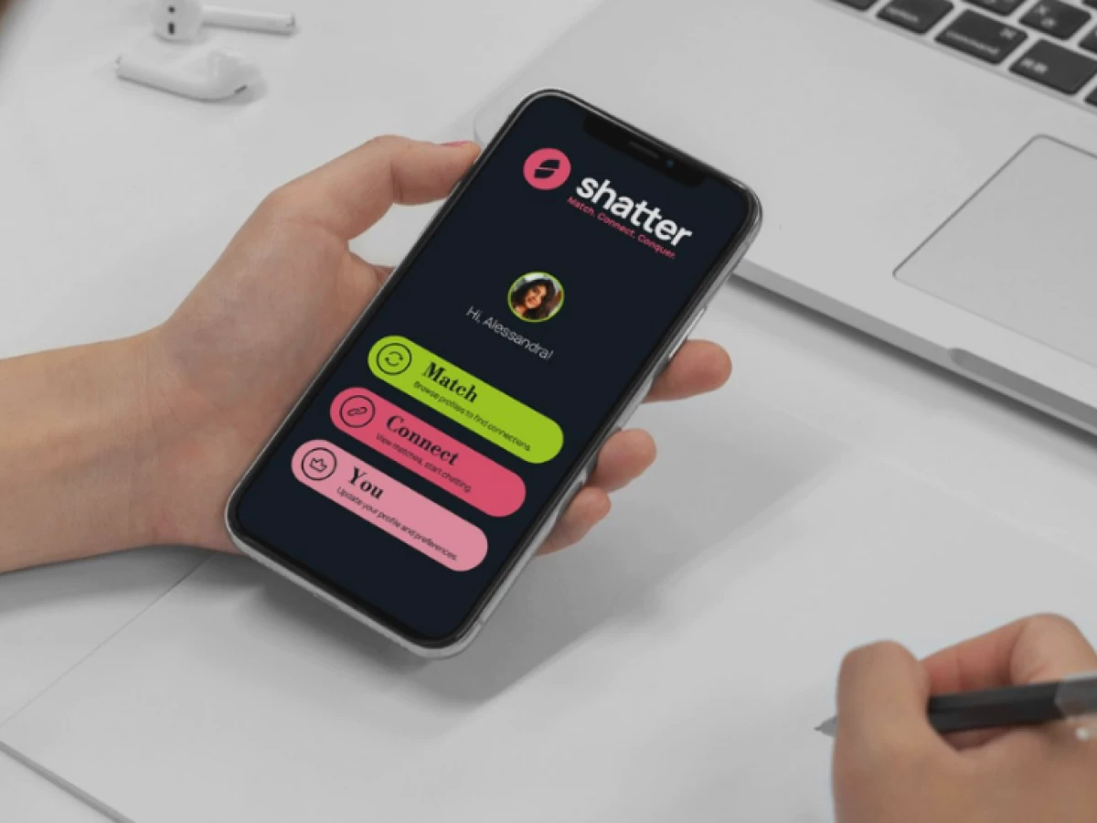 Shatter App Design by Sara Neal Creative.