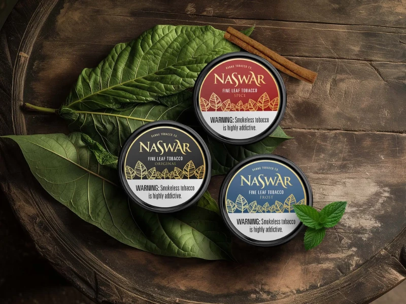 Bannu Naswar Packaging Design by Lee Mason Design.