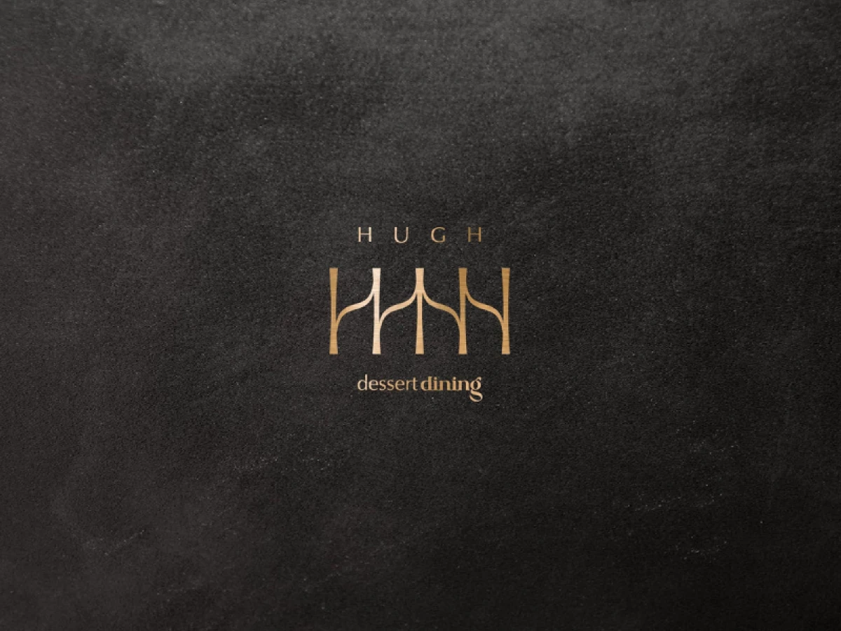 Hugh Dessert Dining Logo Design by Tiffany M. Wu