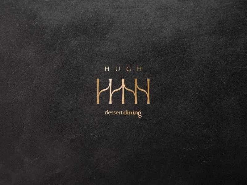 Hugh Dessert Dining Logo Design by Tiffany M. Wu