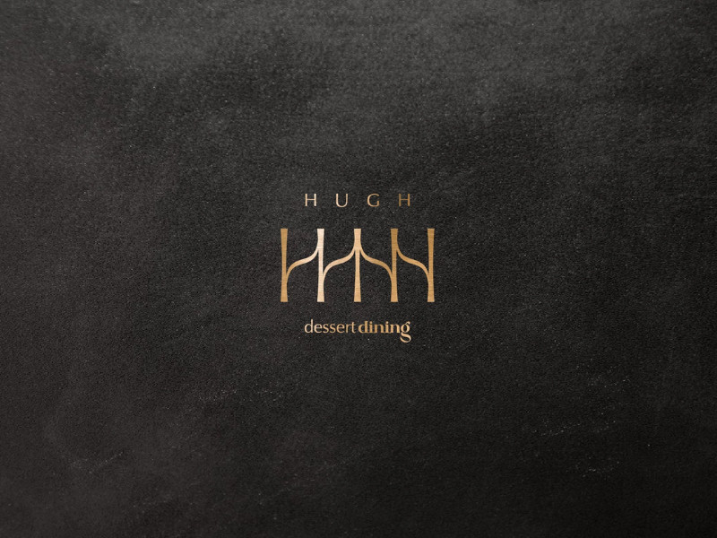 Hugh Dessert Dining Logo Design by Tiffany M. Wu
