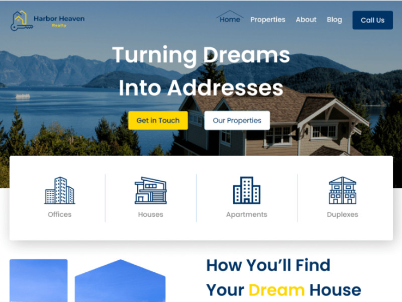 Harbor Heaven Realty Website Design by ElevateWeb Studio