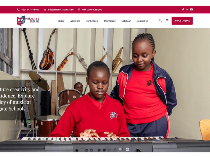 Milgate Schools Website Design by Modern Age Solutions.