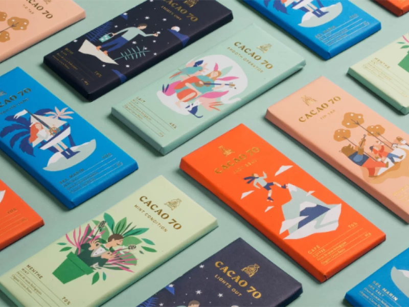 Cacao 70 Packaging Design